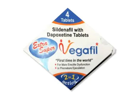 Original Extra Super Vegafil ED+PE Double Effect Male Enhancement Pills 4'S