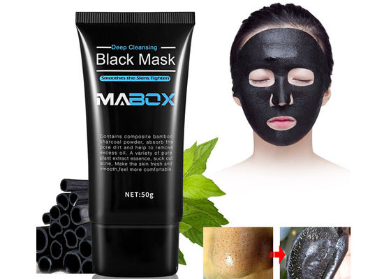 Masque noir de Cleasing d'usine d'extrait d'essence de bambou de charbon de bois de boue pure naturelle de mer profonde pour des soins de la peau frais et doux